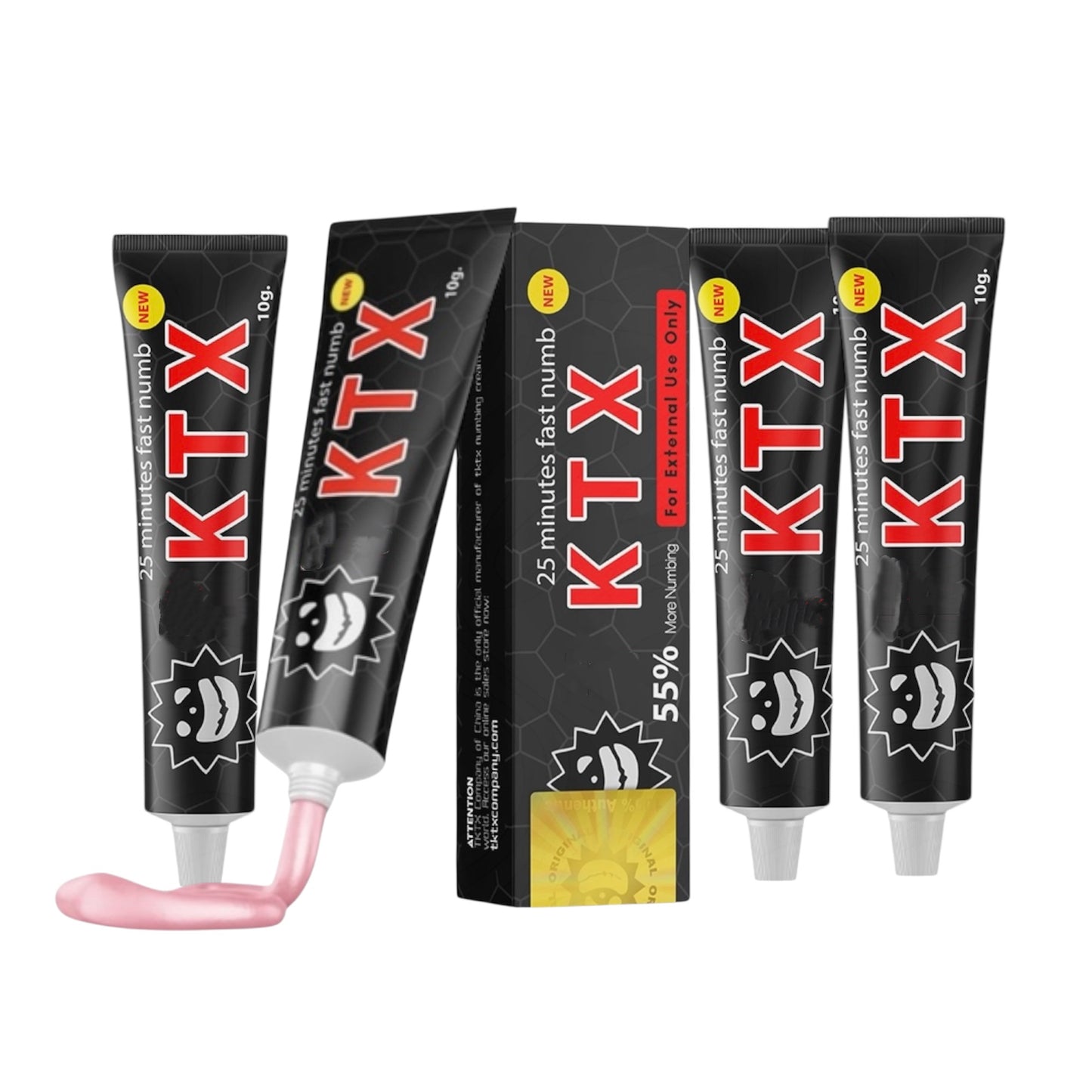 TKTX Black version numb cream 55% for tattoo pack of 5