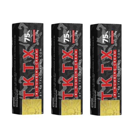 TKTX Black version numb cream  75% for tattoo pack of 3